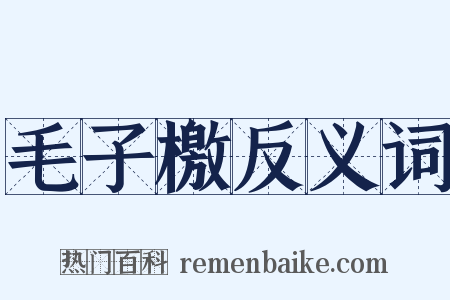 毛子檄反义词是什么意思的图片